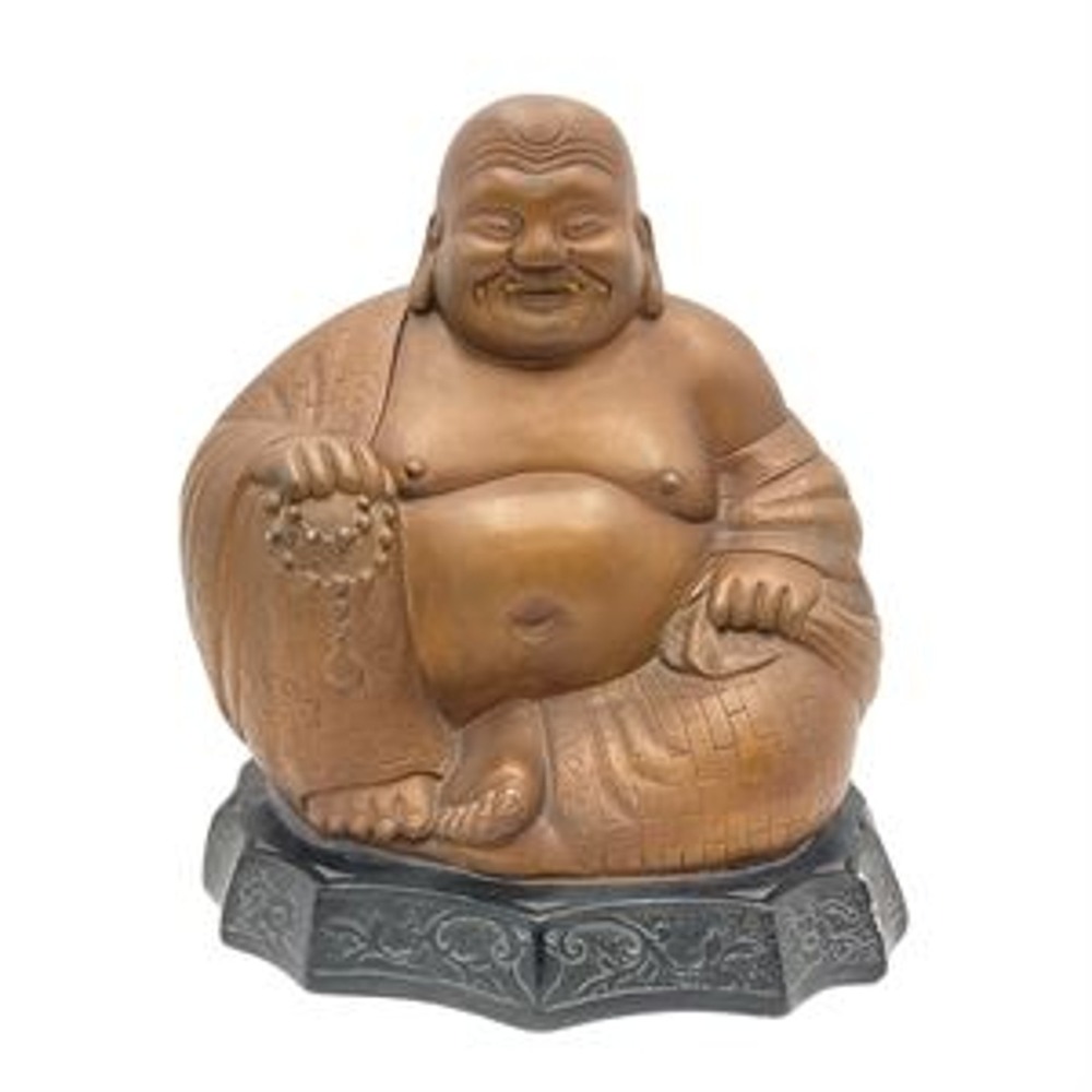 Vintage Alexander Backer Chalkware Buddha Statue 12.5" Religious Figurine